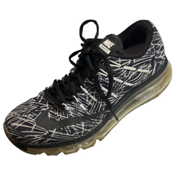 Nike Women’s Air Max 2016 Print Running Sneakers Black White Size 7.5 - Picture 12 of 13
